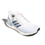 Adidas Ultra Boost 20 襪套男鞋運動跑步鞋 白靛藍 FY3454