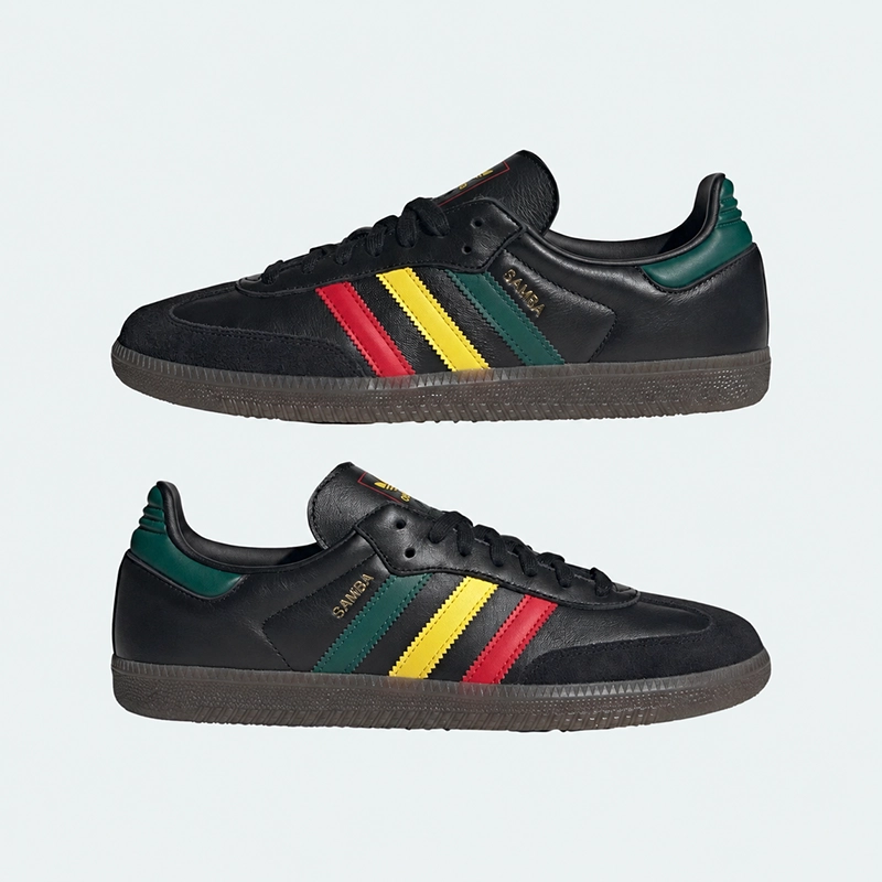 ADIDAS SAMBA OG Rasta 黑多色成對