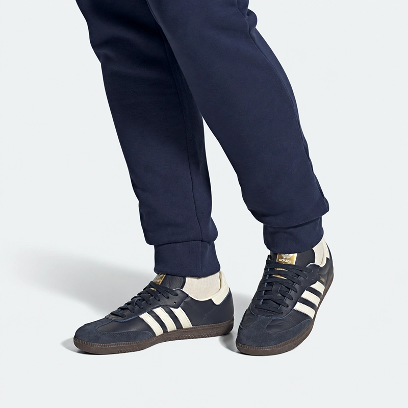 ADIDAS SAMBA OG 海軍藍奶油色實穿