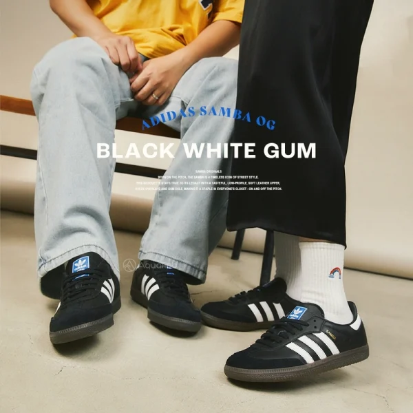 Adidas Originals Samba OG 經典黑白焦糖底 復古休閒鞋