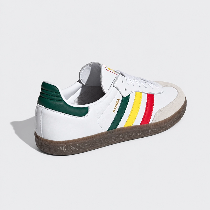 ADIDAS SAMBA OG Rasta 白多色後側