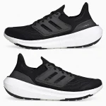 adidas Ultraboost Light 經典黑白慢跑鞋雙鞋側面展示